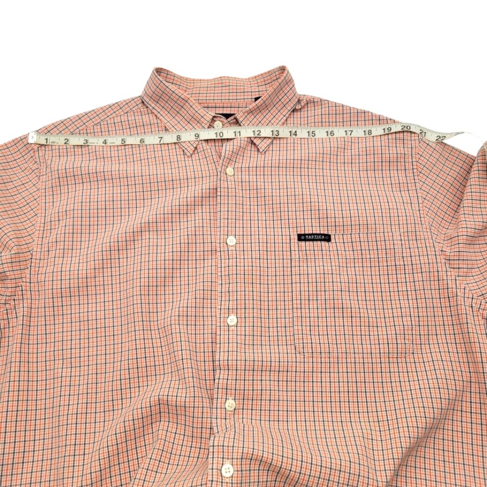 Nautica‎ Short Sleeve Button Down Mens Plaid Shirt Sz XL - Picture 5 of 9